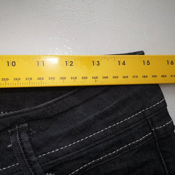 Candy Couture Ladies Size 9 Dark Wash Straight Legs Blue Jeans - Picture 11 of 14